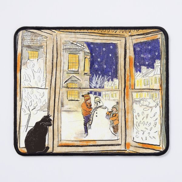 Item preview, Black Cat watching the Snowfall designed and sold by Lemady.