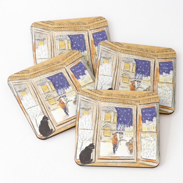 Item preview, Black Cat watching the Snowfall designed and sold by Lemady.