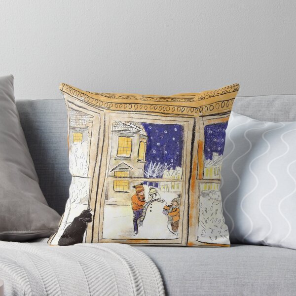 Item preview, Black Cat watching the Snowfall designed and sold by Lemady.
