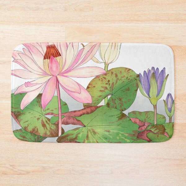Item preview, Nymphaea lotus byTanigami Konan, vintage botanical,Japanese Woodblock Painting Exhibition,ukiyo e,  designed and sold by Tamas Das.