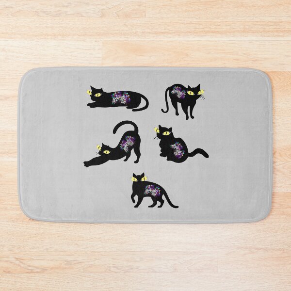 Item preview, Clowder - Cool Vibing Black Cats- Techno Rad Cats designed and sold by The Red Nox.