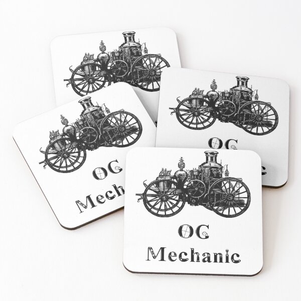 Item preview, 'OG Mechanic' Automotive Design - Retro Illustration for T-shirts, mugs, phone cases and other accessories designed and sold by Ridiculam Toga.