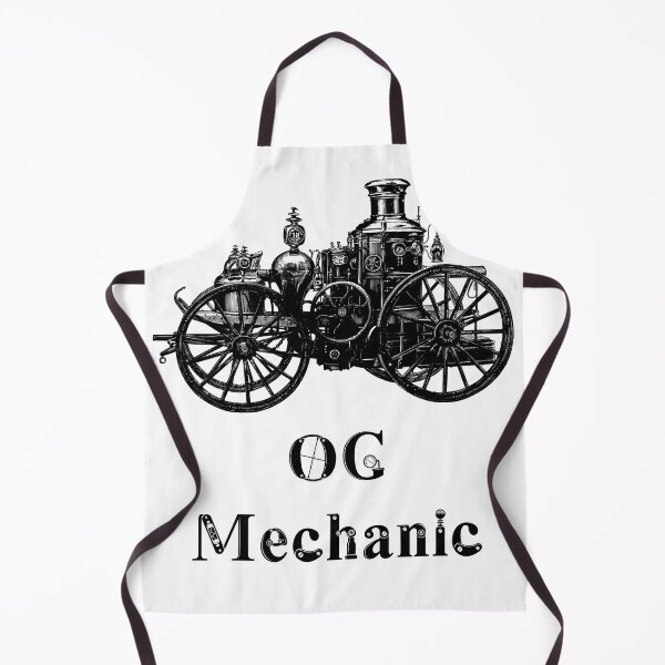 Aperçu de l'œuvre Design automobile « OG Mechanic » - Illustration rétro pour T-shirts, tasses, étuis de téléphone et autres accessoires créée et vendue par Ridiculam Toga.