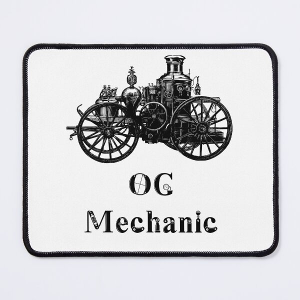 Item preview, 'OG Mechanic' Automotive Design - Retro Illustration for T-shirts, mugs, phone cases and other accessories designed and sold by Ridiculam Toga.