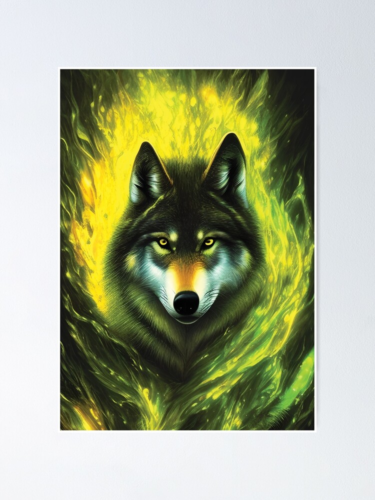  Formal Tie Compatible with Wolf Colorful Fire Splashes