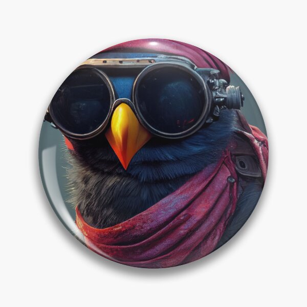 Item preview, Anthropomorphic Cyber Crow - Funny Crow Character designed and sold by MimozaStudio.