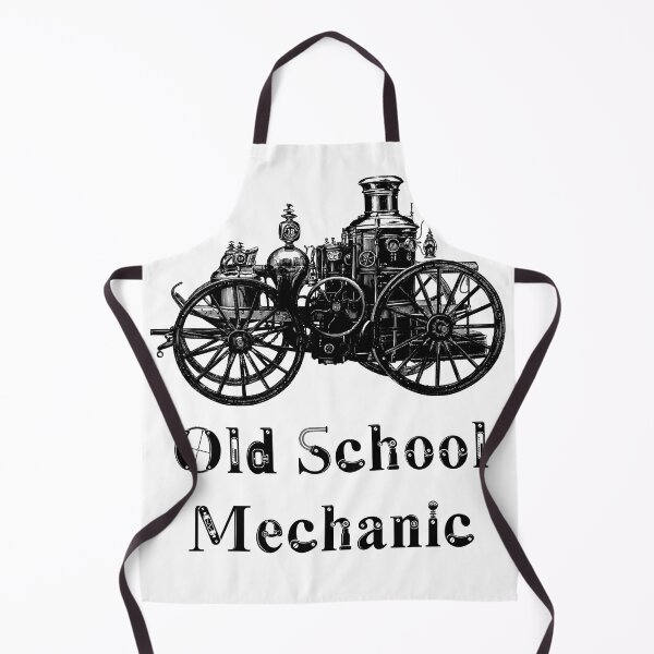 Aperçu de l'œuvre Design automobile « Old School Mechanic » - Illustration rétro pour T-shirts, tasses, étuis de téléphone et autres accessoires créée et vendue par Ridiculam Toga.