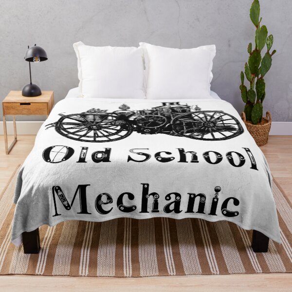 Item preview, 'Old School Mechanic' Automotive Design - Retro Illustration for T-shirts, mugs, phone cases and other accessories designed and sold by Ridiculam Toga.