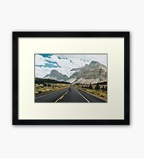 skating the icefields parkway Framed Print