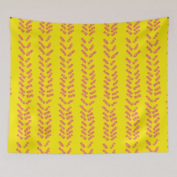 Item preview,   Irregular Hand Drawn Yellow Herringbone Pattern designed and sold by Tamas Das.