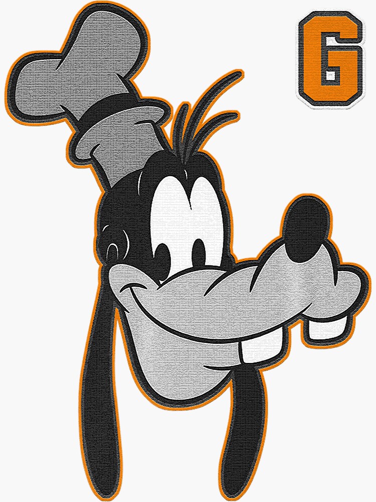 Dog Cartoon Dog Orange Outline Portrait " Sticker for Sale by