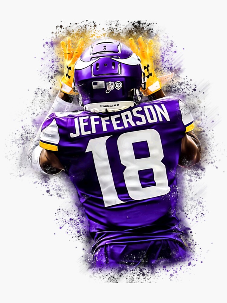 Justin Jefferson signature | Gift Idea for Justin Jefferson FanArt   Sticker for Sale by Yobeli