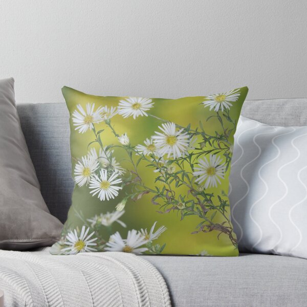 Item preview, White Aster Flowers in Green Botanical Photography designed and sold by CarolinaReina.