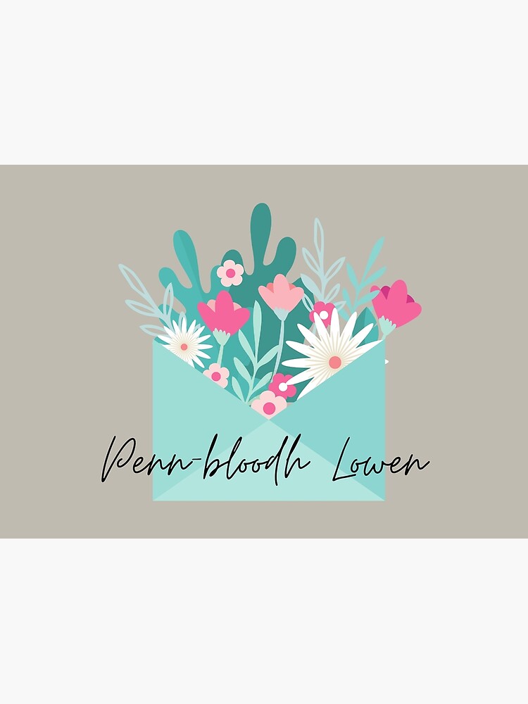 "Pennbloodh Lowen, happy birthday in Cornish, Cornwall birthday