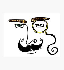 Monocled Hipster Photographic Print