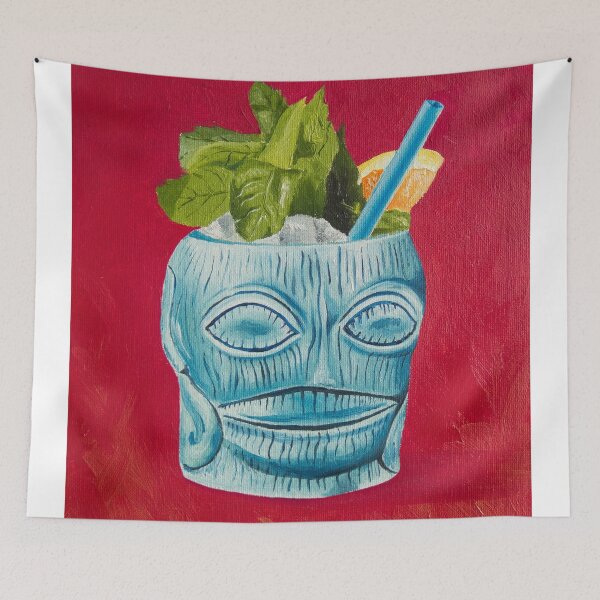 Item preview, Tiki Drink Cocktail Painting designed and sold by freshpressed.
