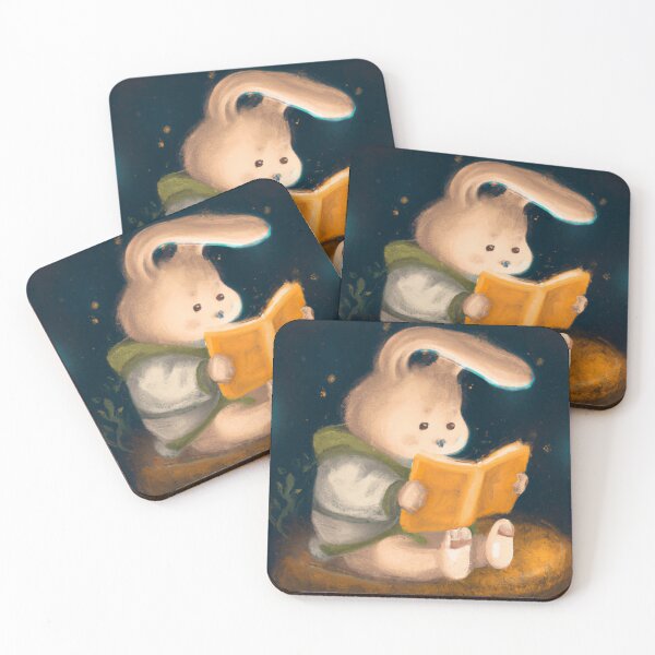 Item preview, Baby Bunny reading a book designed and sold by WorldOfFairies.