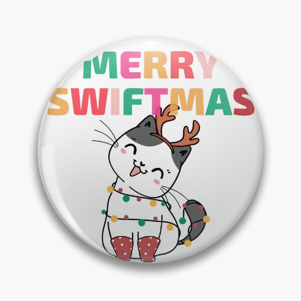 Item preview, Merry Swiftmas Taylor Swift Gato de Navidad designed and sold by OverNinthCloud.