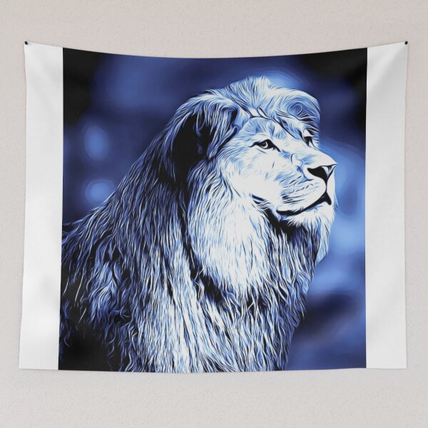 Item preview, blue lion  designed and sold by Design Kingdom.