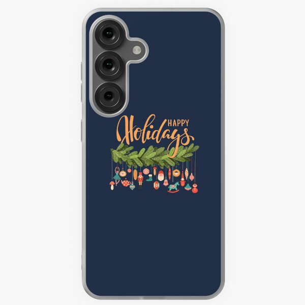 Vintage Christmas ornaments Happy Holidays Samsung Galaxy Soft Case