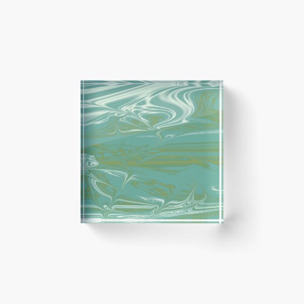 Item preview, Turquoise, Green, Mustard, White Liquid Art. Liquid Marble. Abstract Design. designed and sold by Jason123za.