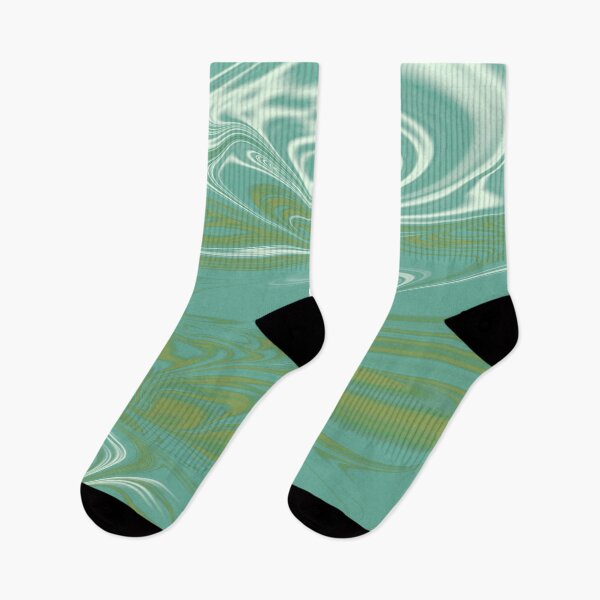 Item preview, Turquoise, Green, Mustard, White Liquid Art. Liquid Marble. Abstract Design. designed and sold by Jason123za.