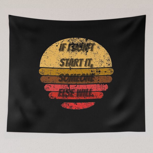 Item preview, Life Phrase On Retro Setting Sun Background designed and sold by SN-MI.