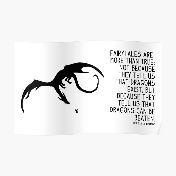 Neil Gaiman: Dragons Can Be Beaten (v2) Poster
