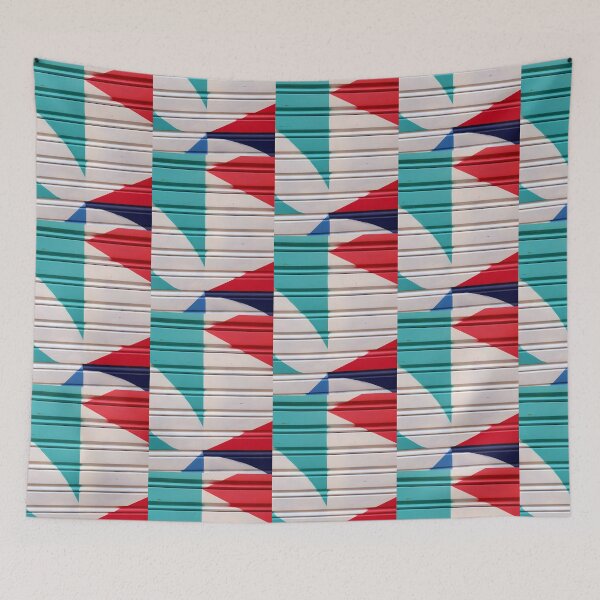 Item preview, Graffiti colorful red abstract Blue pattern art wall  designed and sold by Tropical Blood.