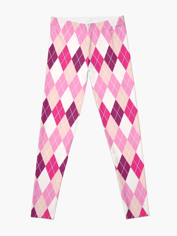 Argyle/Diamond Pink Leggings for Women for sale