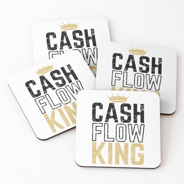 Item preview, CASHFLOW KING crown modified distressed white background  designed and sold by KingsManKind.