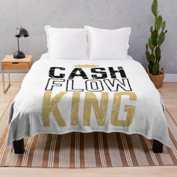 Item preview, CASHFLOW KING crown modified distressed white background designed and sold by KingsManKind.