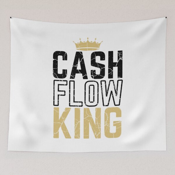 Item preview, CASHFLOW KING crown modified distressed white background  designed and sold by KingsManKind.