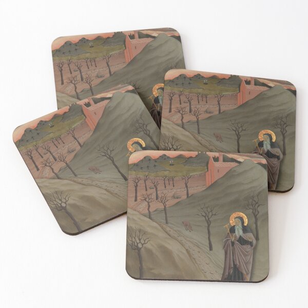 Item preview, Sunset painting, Sunset Artwork,Saint Anthony the Abbot in the Wilderness designed and sold by danaJG.