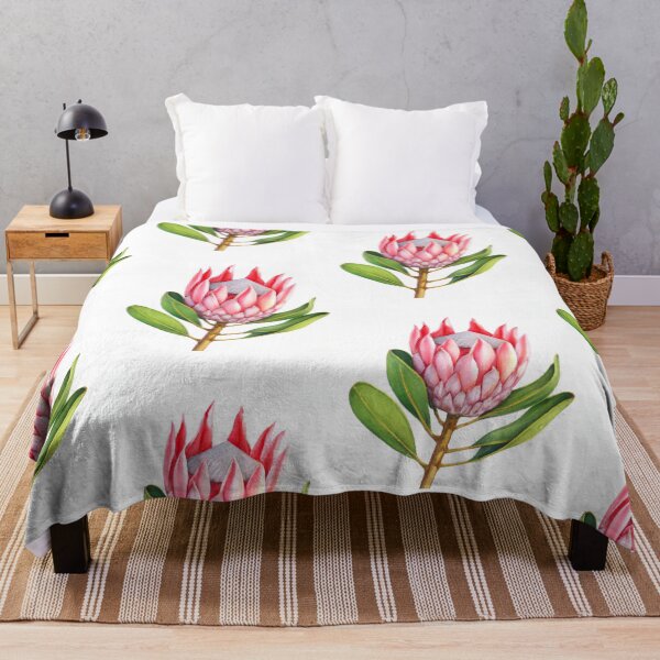 Item preview, King Protea Flower Watercolor designed and sold by TsunamiBlue.