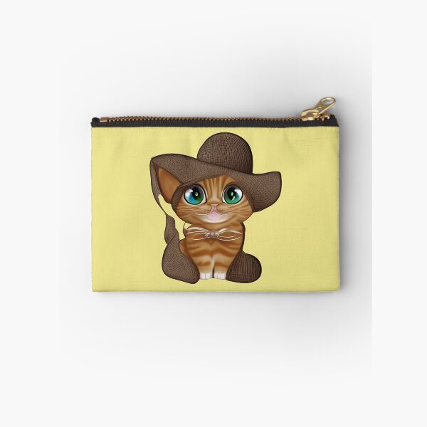 Item preview, Red kitten with green eyes in a hat designed and sold by artdragongift 15.