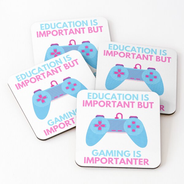 Item preview, education is important but gaming is importanter designed and sold by noha alzohbi.