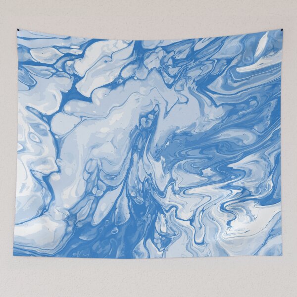 Artikelvorschau, Vivid Blue Palette 11 Marble Fluid Art entworfen und verkauft von Janzay.