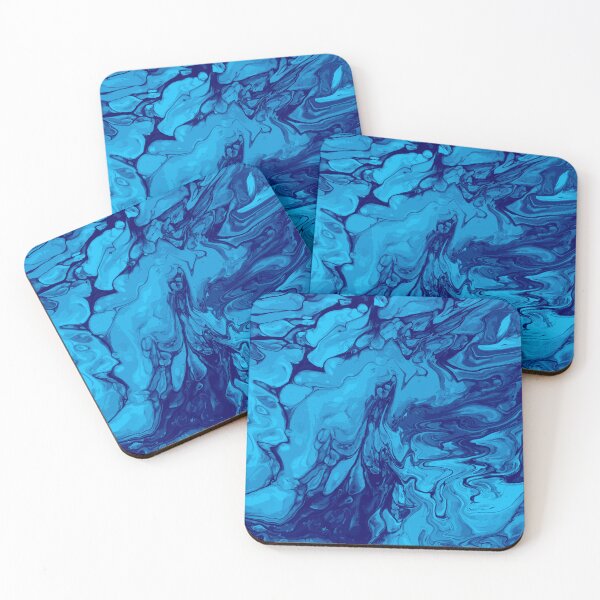Artikelvorschau, Vivid Blue Palette 13 Marble Fluid  Art  entworfen und verkauft von Janzay.