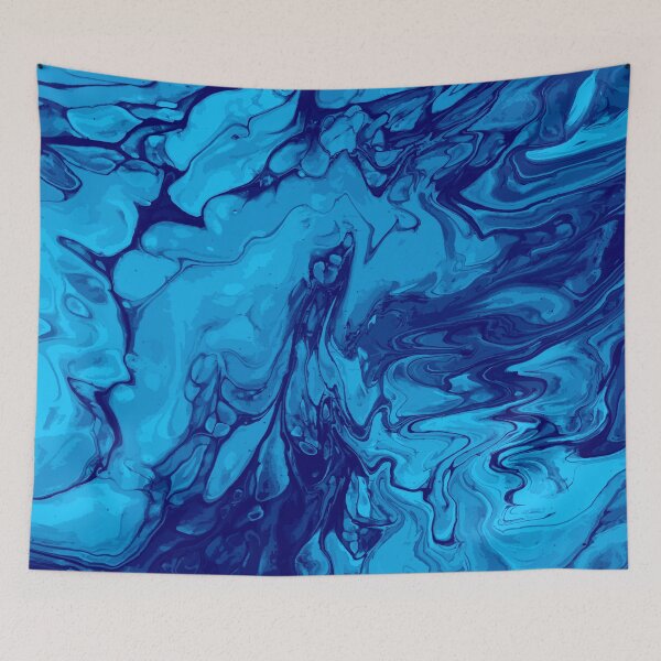 Item preview, Vivid Blue Palette 13 Marble Fluid Art designed and sold by Janzay.