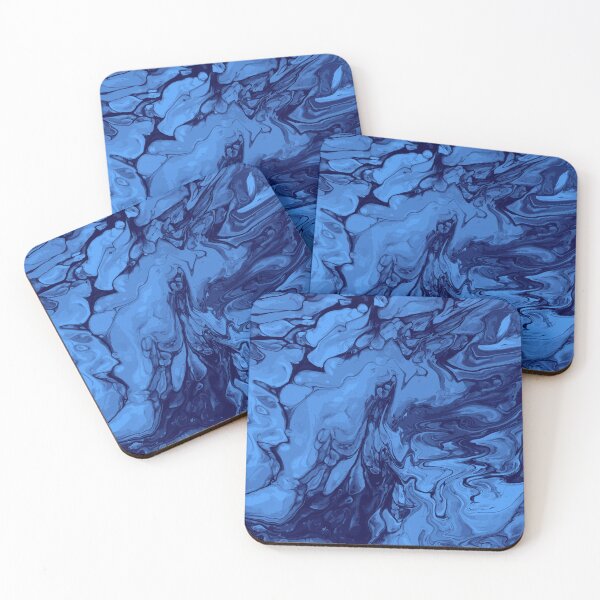 Artikelvorschau, Vivid Blue Palette 14 Marble Fluid Art entworfen und verkauft von Janzay.