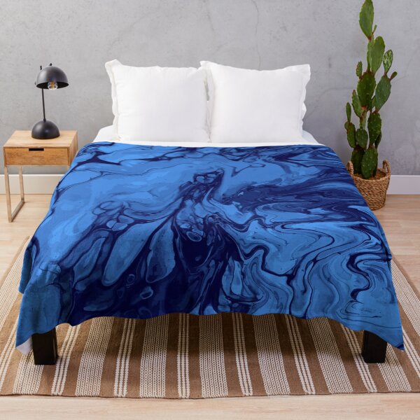 Artikelvorschau, Vivid Blue Palette 14 Marble Fluid Art entworfen und verkauft von Janzay.