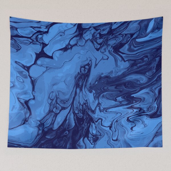 Artikelvorschau, Vivid Blue Palette 14 Marble Fluid Art entworfen und verkauft von Janzay.