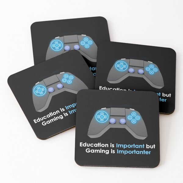 Item preview, education is important but gaming is importanter designed and sold by noha alzohbi.