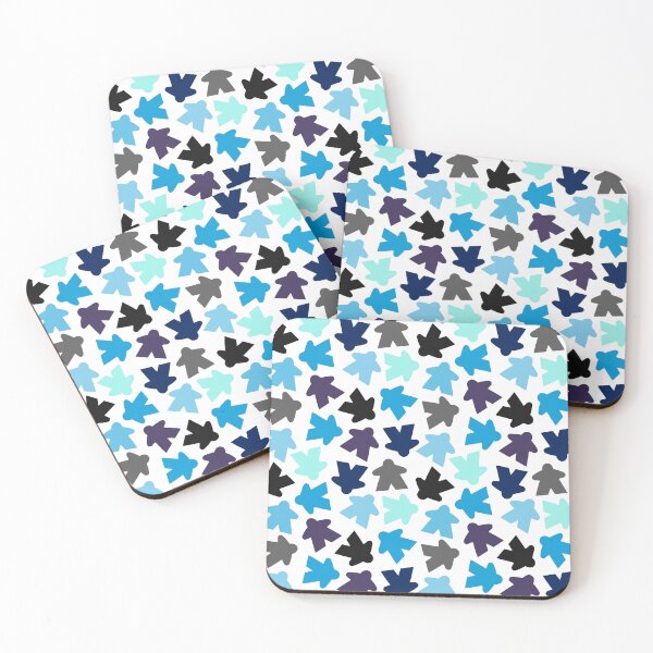 Item preview, Game Night Meeples | Black, Blue, Purple, Grey designed and sold by Zab Butler Design.