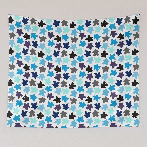 Item preview, Game Night Meeples | Black, Blue, Purple, Grey designed and sold by Zab Butler Design.
