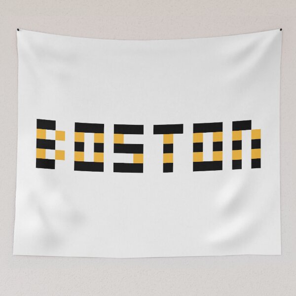 Item preview, Pixel NHL Boston in Away Colors (Black Gold) designed and sold by gkillerb.