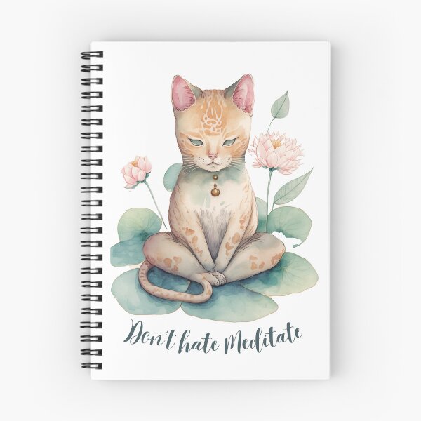 Item preview, Yoga Cat Don't hate Meditate 01 designed and sold by printiesart.
