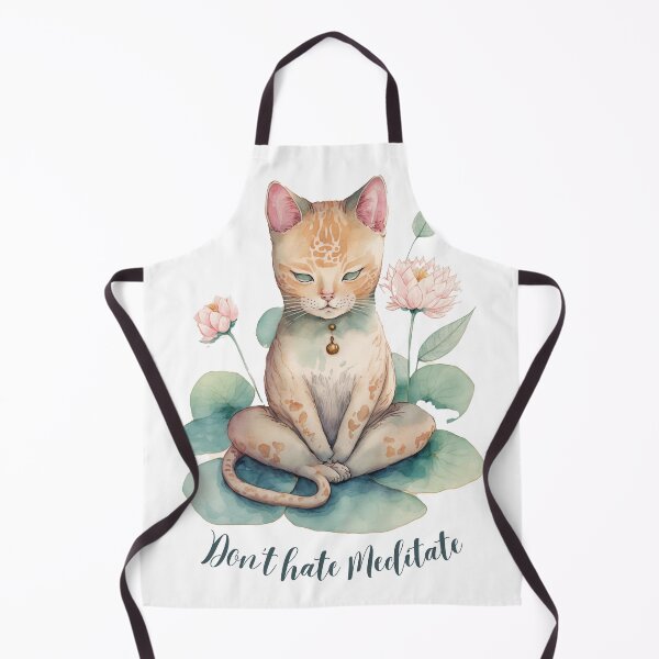 Item preview, Yoga Cat Don't hate Meditate 01 designed and sold by printiesart.