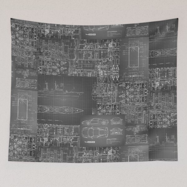 Item preview, Engineering Blueprint [black] designed and sold by Viktordm.